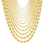 14K Yellow Gold Diamond Cut Rope Chain Necklace bulk