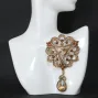 Creative Rhinestone Baroque Pendant Brooch 1